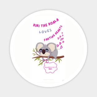 Kiki The Naughty Farting Hearts Cute Koala (c) Magnet